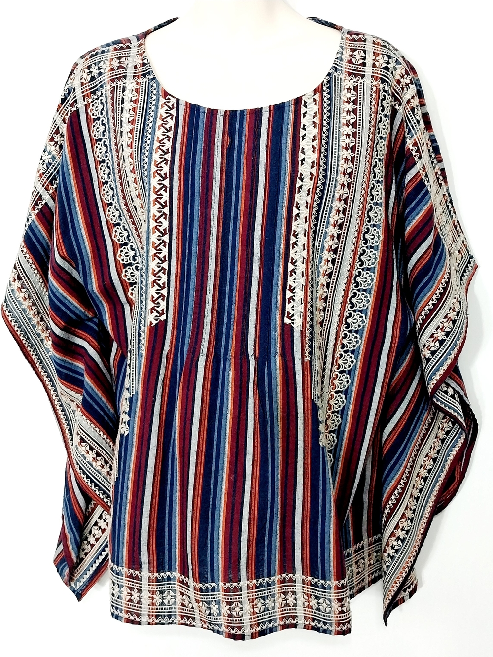 🔵BOGO FREE🔵 Andree by Unit Poncho Top Embroidred Striped Sz S